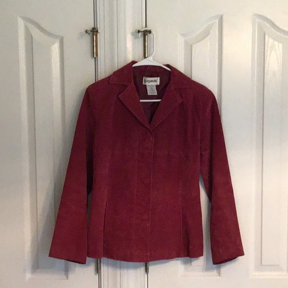 Beautiful Dusty Rose Suede-like Leather Jacket